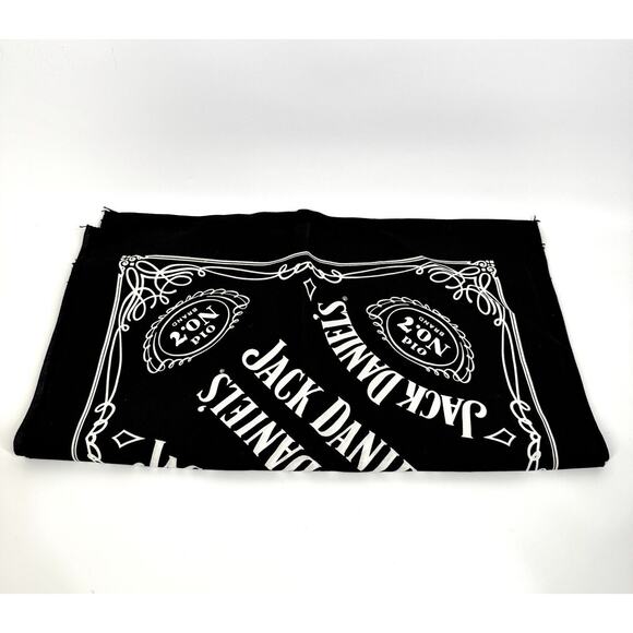 10 JACK DANIEL'S OLD No 7 WHISKEY BLACK COTTON BANDANA HANKY COWBOY HIPPIE BIKER - Picture 2 of 3